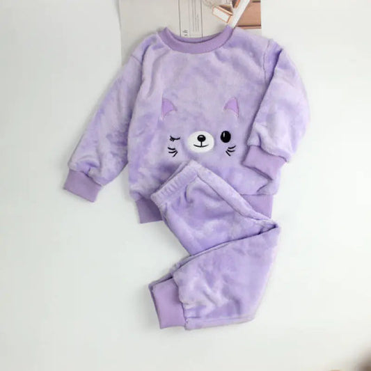 Children's Plush Thick Coral Fleece Home Wear All is equal fashion