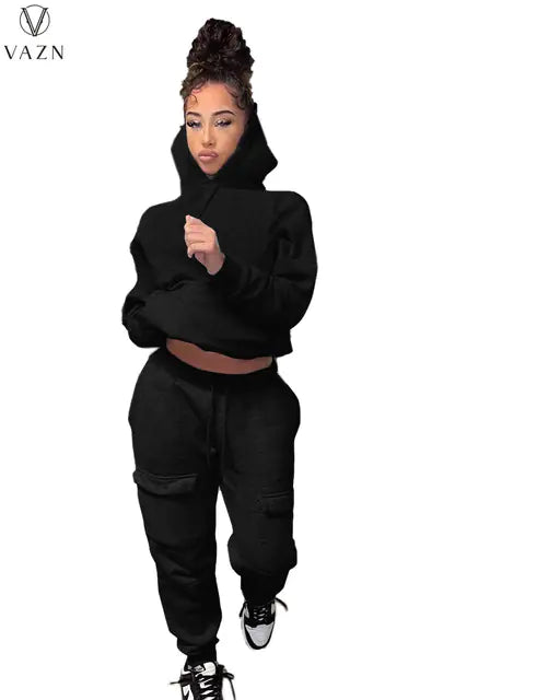 VAZN 2021 Spring Women’s Casual Two-Piece Suit Set All is equal fashion