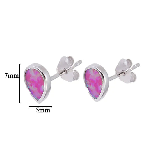 Opal 925 Silver Teardrop Earrings in Various Colors All is equal fashion