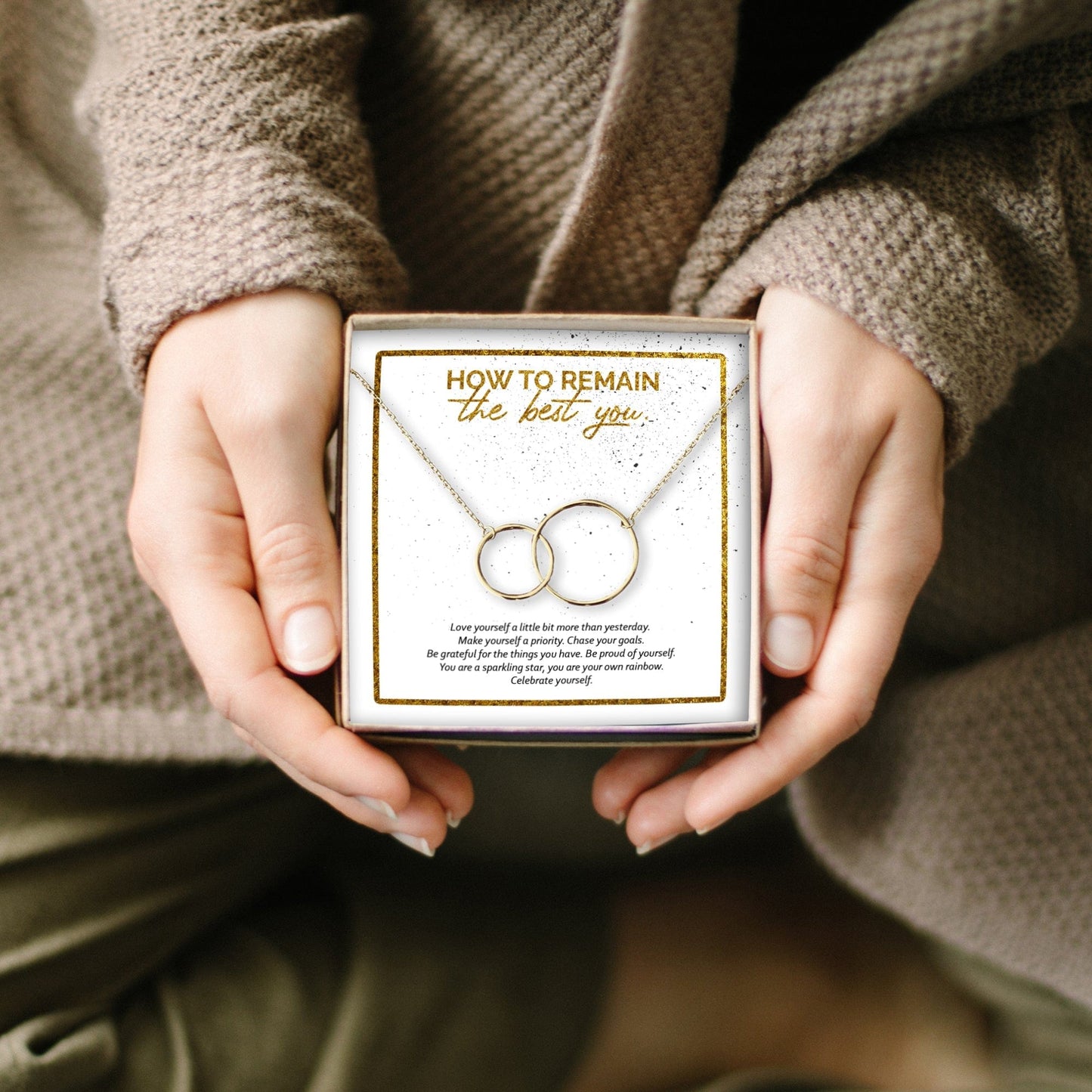 Best You Interlocking Circles Gold Necklace