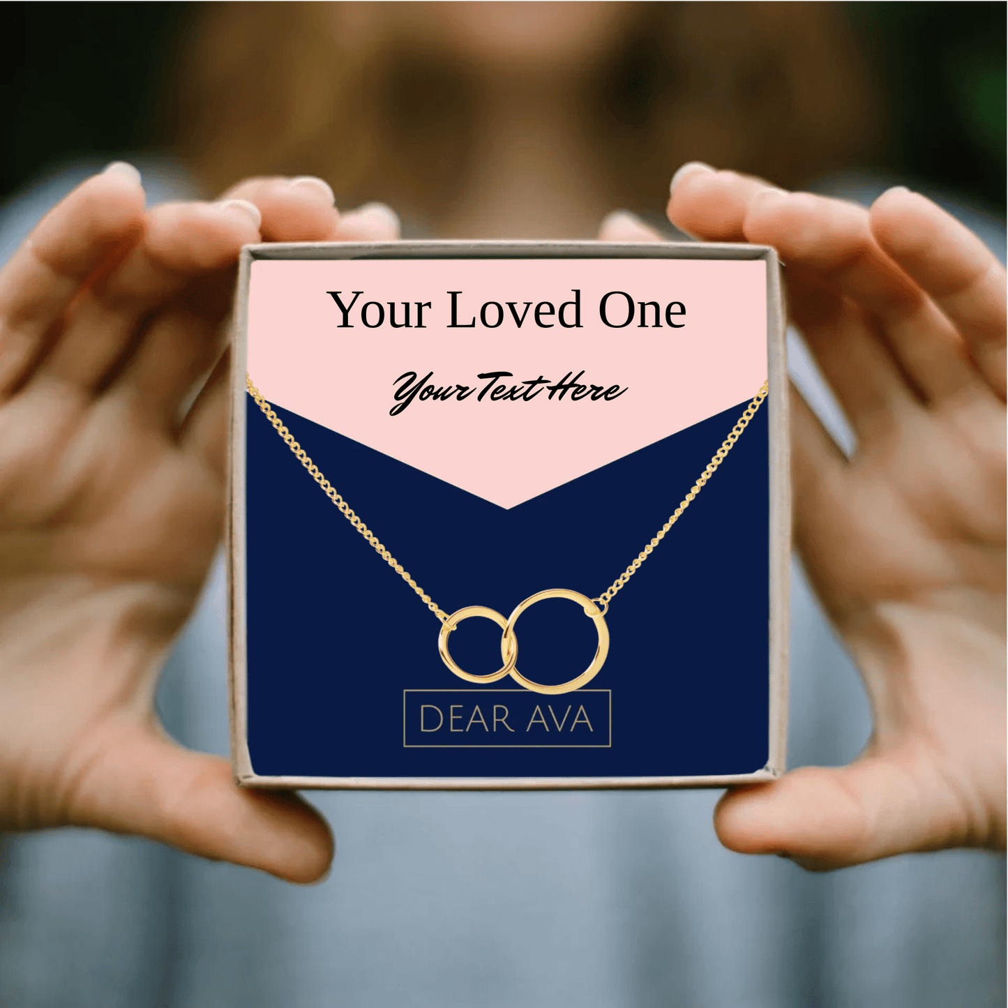 Custom Mother's Day Gift Necklace and Card Bundle