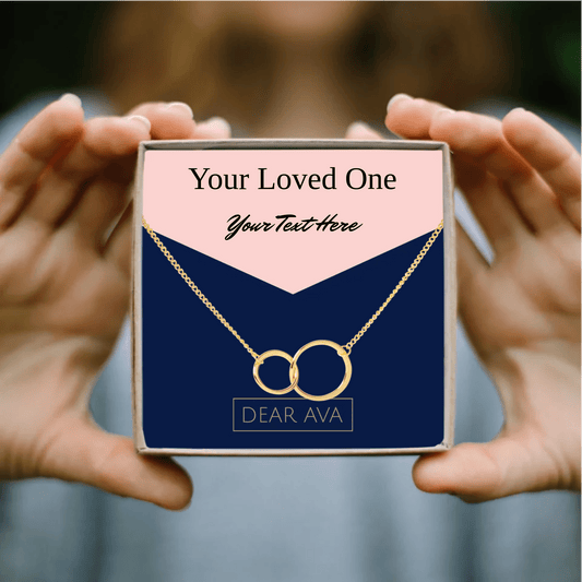 Custom Mother's Day Gift Necklace and Card Bundle