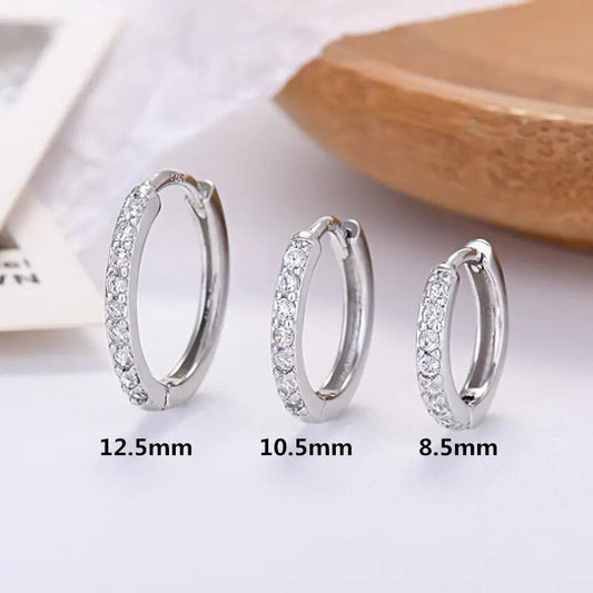 Stylish 925 Silver Earrings with Zirconia and Diamonds All is equal fashion