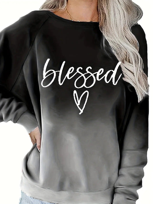 Women's Fashion Sweatshirt with Letter Print Design All is equal fashion