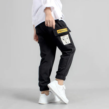 Boys' Knit Sports Pants with Print All is equal fashion