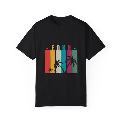 EDK Beach Vibes Unisex Garment-Dyed T-Shirt | Retro Summer Style
