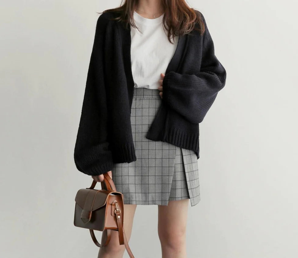 Korean Style Loose Long Sleeve Knit Cardigan All is equal fashion