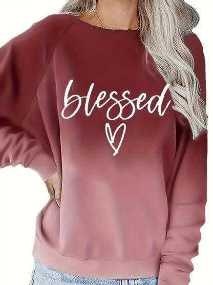 Women's Fashion Sweatshirt with Letter Print Design All is equal fashion