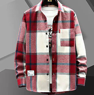 Men's Retro Fashion Cotton-Polyester Leisure Shirt All is equal fashion