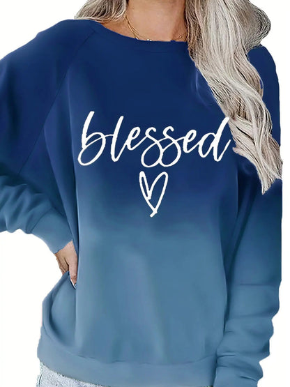 Women's Fashion Sweatshirt with Letter Print Design All is equal fashion