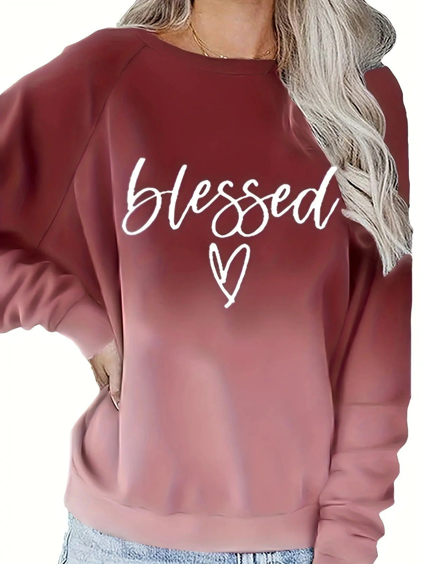 Women's Fashion Sweatshirt with Letter Print Design All is equal fashion