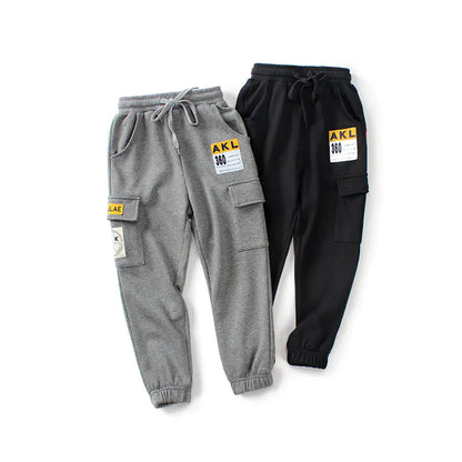 Boys' Knit Sports Pants with Print All is equal fashion