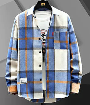 Men's Retro Fashion Cotton-Polyester Leisure Shirt All is equal fashion