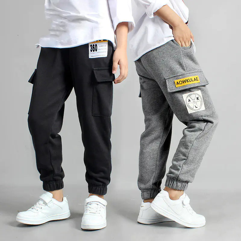 Boys' Knit Sports Pants with Print All is equal fashion