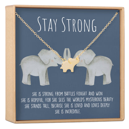 Gifts for Women with Cancer Elephant Pendant Necklace