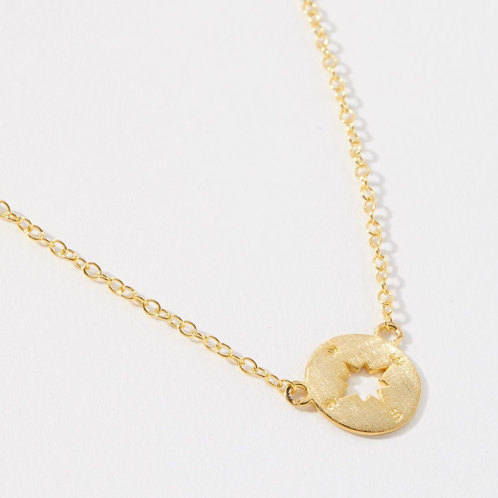 Gold Compass Necklace