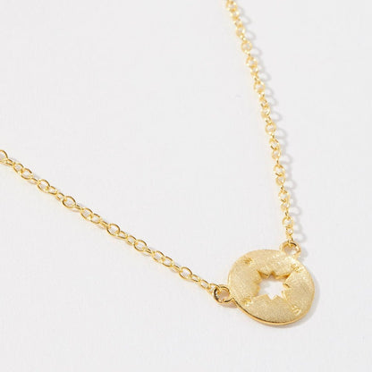 Gold Compass Necklace