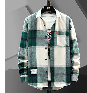 Men's Retro Fashion Cotton-Polyester Leisure Shirt All is equal fashion