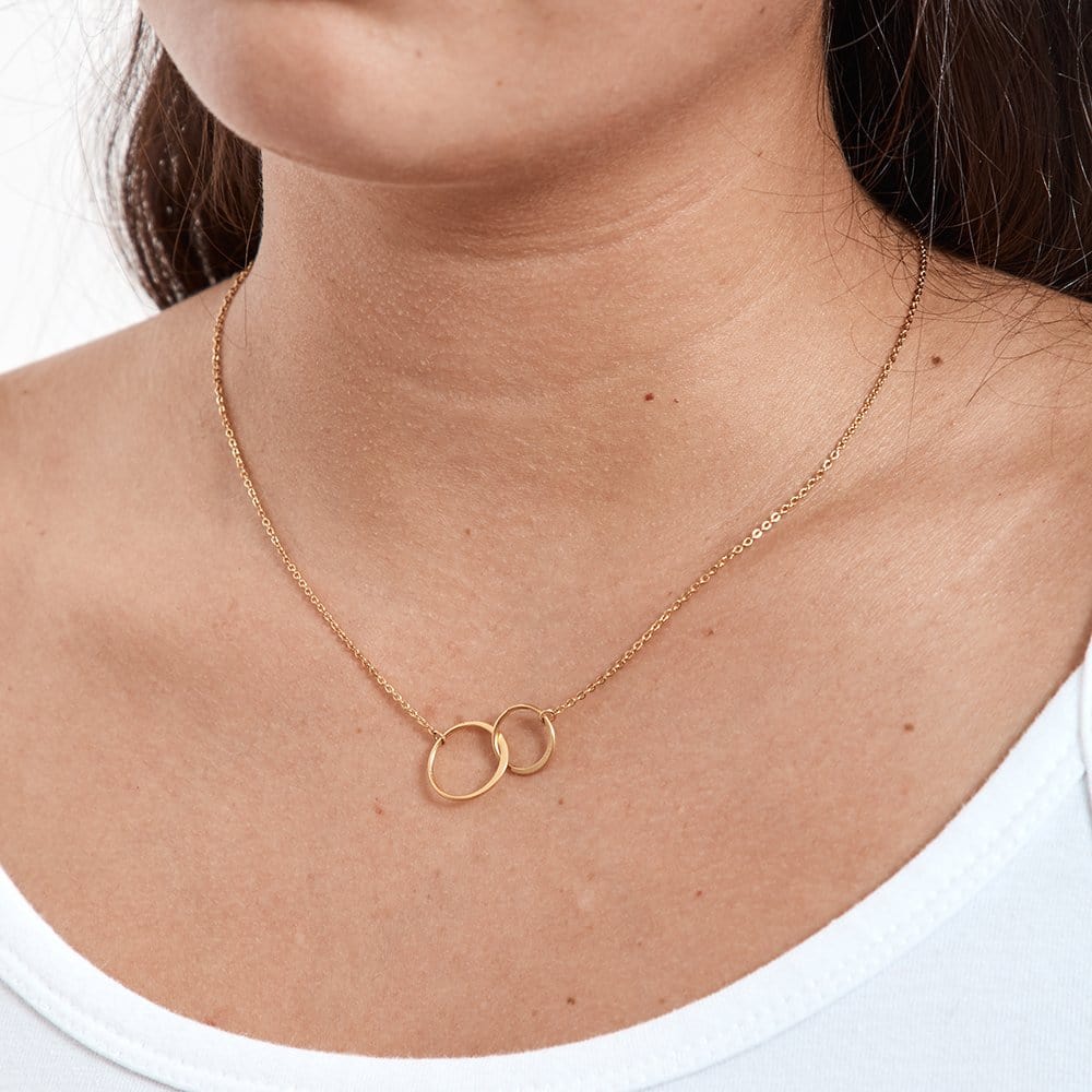 Interlocking Circles Gold Necklace