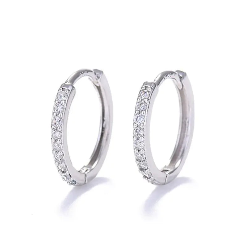 Stylish 925 Silver Earrings with Zirconia and Diamonds All is equal fashion