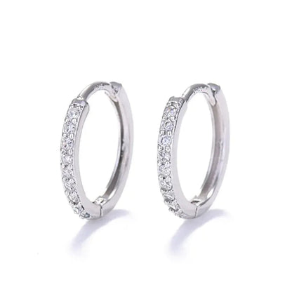 Stylish 925 Silver Earrings with Zirconia and Diamonds All is equal fashion