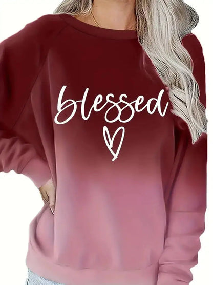 Women's Fashion Sweatshirt with Letter Print Design All is equal fashion