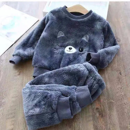 Children's Plush Thick Coral Fleece Home Wear All is equal fashion