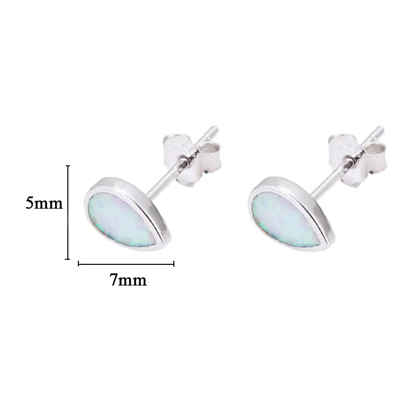 Opal 925 Silver Teardrop Earrings in Various Colors All is equal fashion