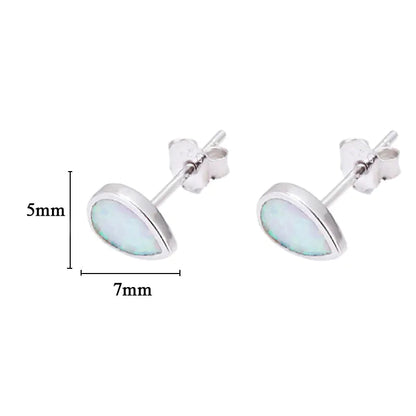 Opal 925 Silver Teardrop Earrings in Various Colors All is equal fashion