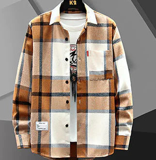 Men's Retro Fashion Cotton-Polyester Leisure Shirt All is equal fashion