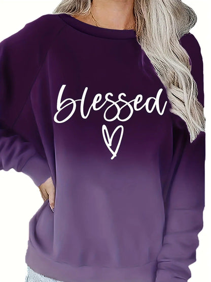 Women's Fashion Sweatshirt with Letter Print Design All is equal fashion